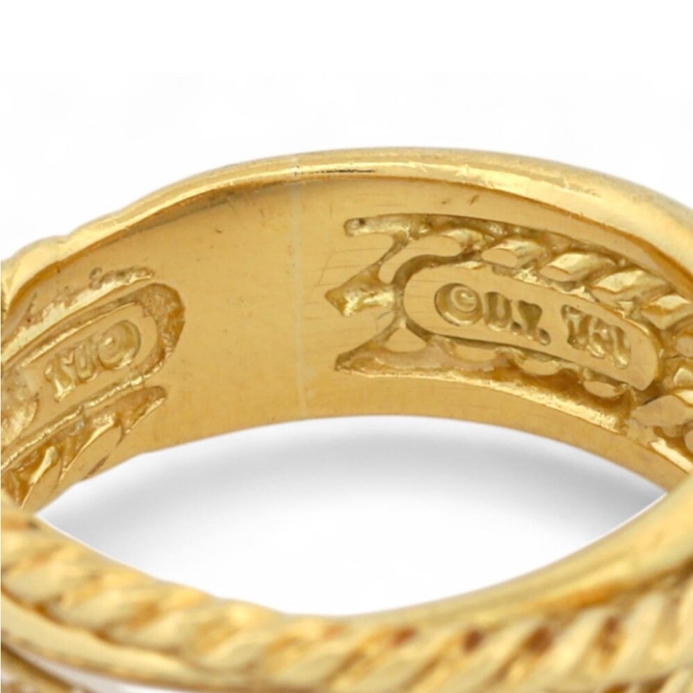 ❌SOLD❌David Yurman 18k gold diamond crossover ring - Picture 6 of 15